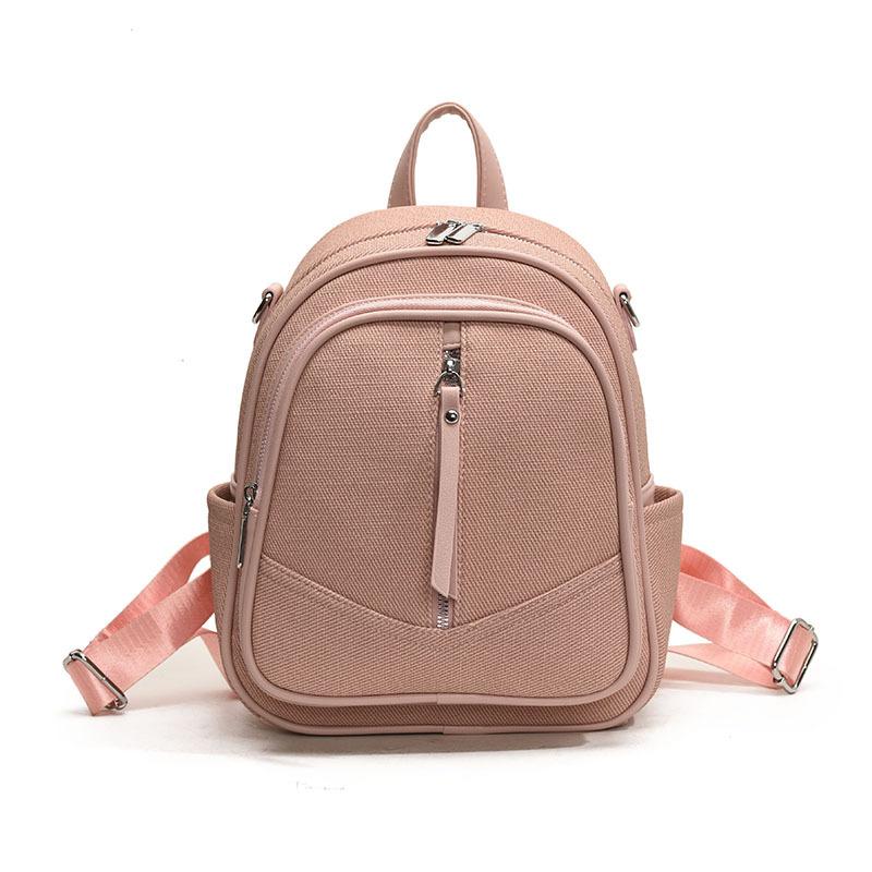 New women's large-capacity PU candy color dopamine backpack backpack change bag fashion out of the street