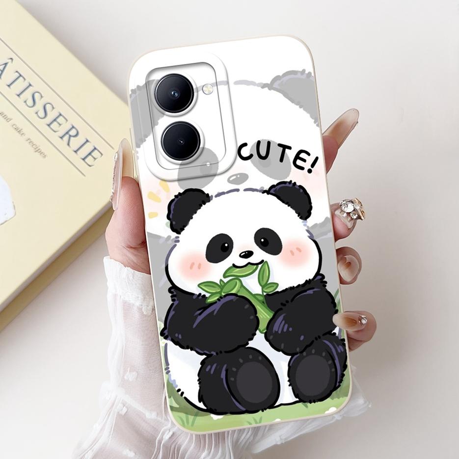 For Realme 10 4G Case RMX3630 Cute Panda Cartoon Cover Soft TPU Phone Case For Realme 10 Pro Plus Pro+ Realme10 5G Fundas Bumper