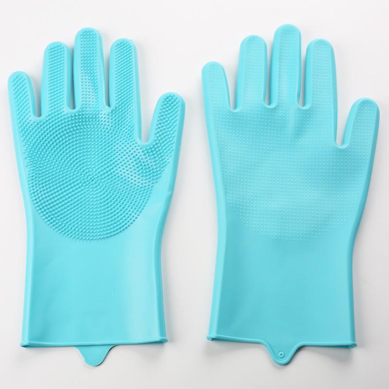 High-Temperature Resistant Silicone Dishwashing & Pet Bathing Gloves