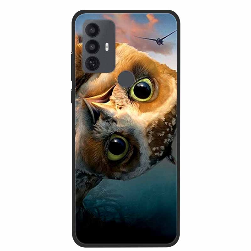 For TCL 30 SE Case Luxury Soft Silicone Protective Animals Phone Cover for TCL 305 306 Case 30SE TPU Funda for TCL30SE Cartoon
