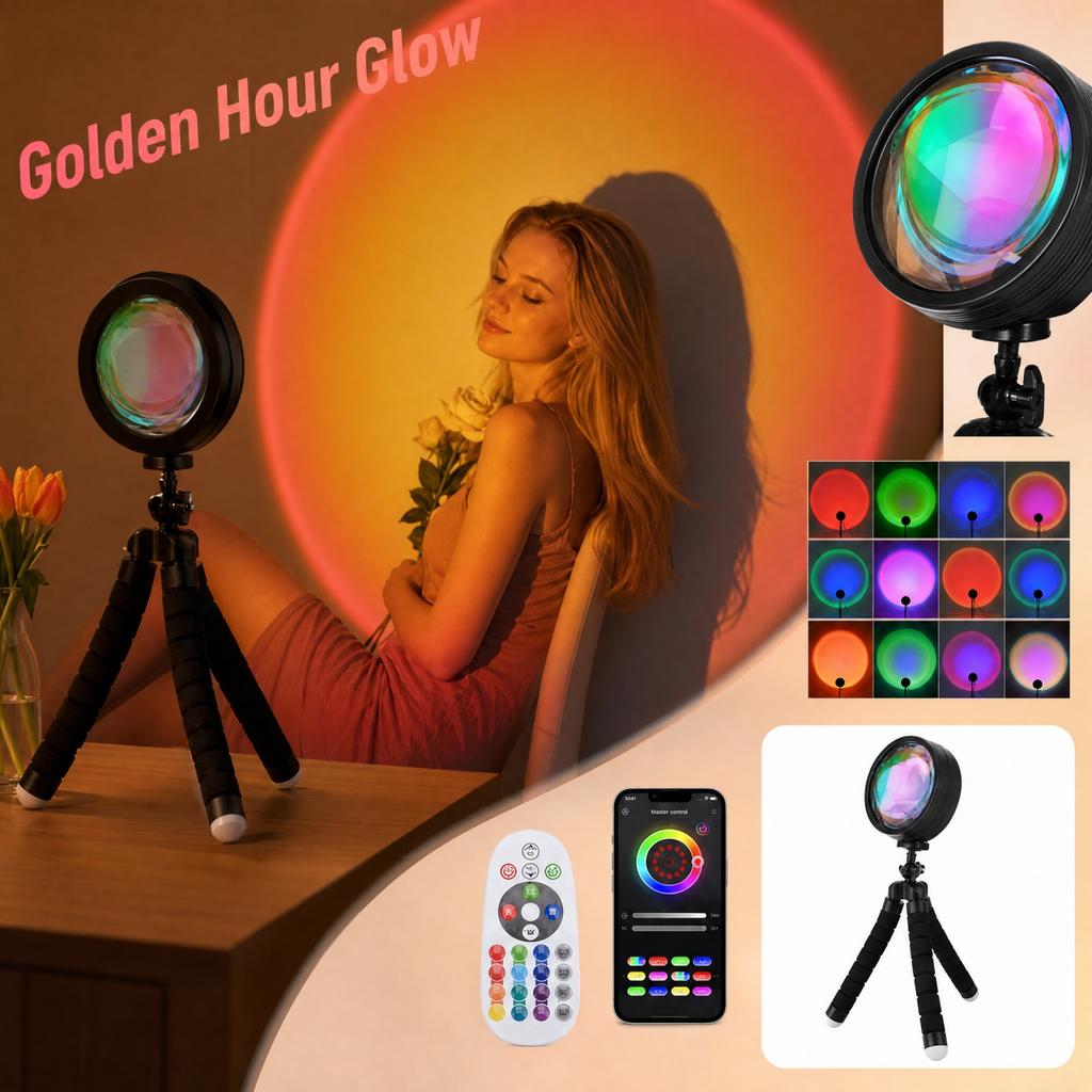Projector Lamp with Tripod Stand for Bedroom Living Room Decorative Lighting