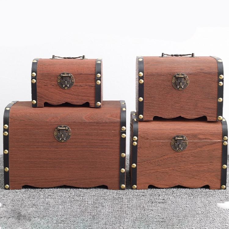 Decorative Locking Wooden Coin Saver Bucolic Treasure Box For Home Office Kids Bedroom Storage Accessories
