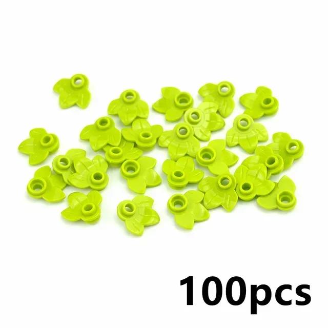 MOC Plants Accessories Bricks 3471 2435 6064 3778 City House Trees Pine Prickly Bush Green Grass Military Building Toys