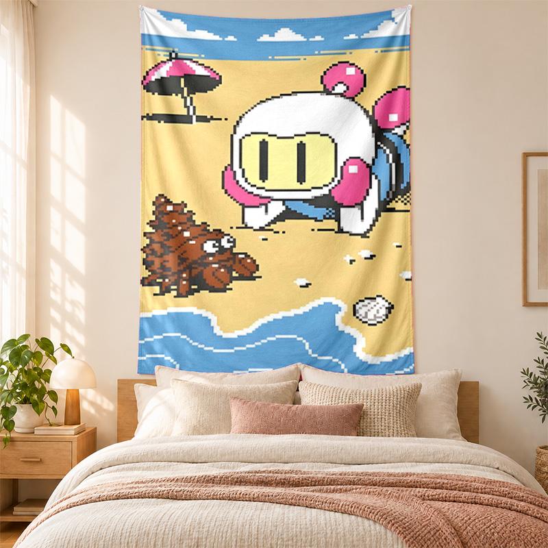 Bomberman Tapestry Highquality for Decorating Living Room Bedroom Dorm Walls Ideal As Bedroom Wallart Orholiday Gift