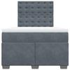 Maison Exclusive - Sommier à lattes de lit et matelas Gris foncé 120x200cm Velours