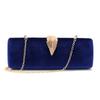 Clutch Bags Velvet Flap Design Evening Bags Leaf Metal Chain Shoulder Handbags Glitter Ladies Girl Event Purse