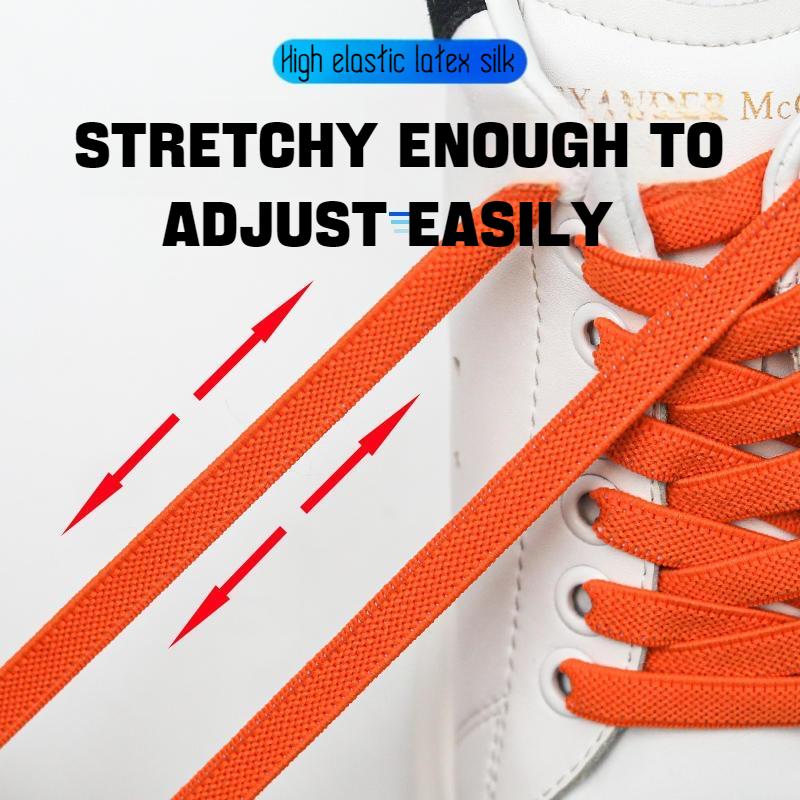 1Pair Magnetic Lock Shoelaces Without Ties Flat Elastic Laces Sneakers Boots No Tie Shoelace Rubber Bands for Shoe Accessories