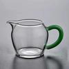 250ml Imitation Jade Handle Glass Tea Pitchers Fair Cup Tea Ceremony Tea Cup Chahai Kungfu Tea Set Accessories Coffee Pitcher