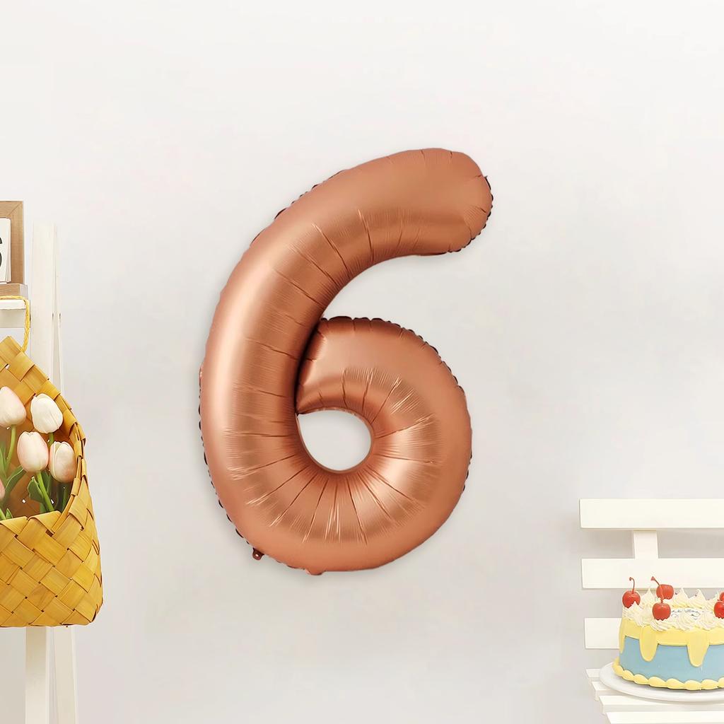 40-Inch Retro Orange Digital Aluminum Film Balloon, Baby Children'S Birthday Party Classroom Decoration Wedding Celebration Decoration