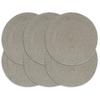 Placemats 6 Pcs Plain 38 Cm Round Cotton