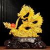 Dragon Decoration Simple Household Fortunate Golden Dragon Living Room Porch Office Desktop Decoration Mascot Housewarming Gift