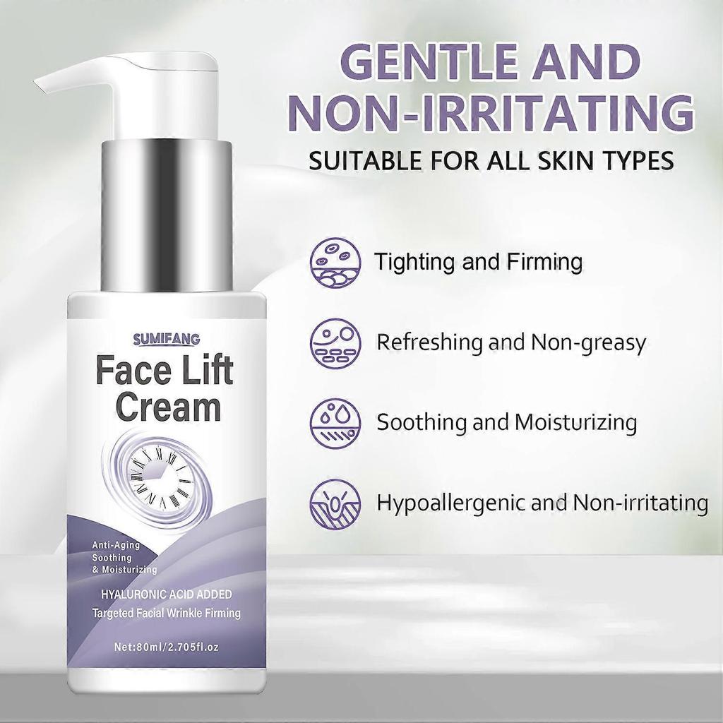 Instant Face Lift Cream with Hyaluronic Acid, Temporary Face Lift Tightening Cream, Anti-aging Serum, Moisturizing&Smoothing Fine Lines and Wrinkles
