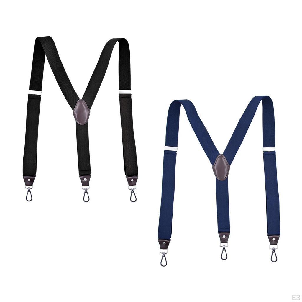 Classic Men's Suspenders with Metal Clips for Formal Wear