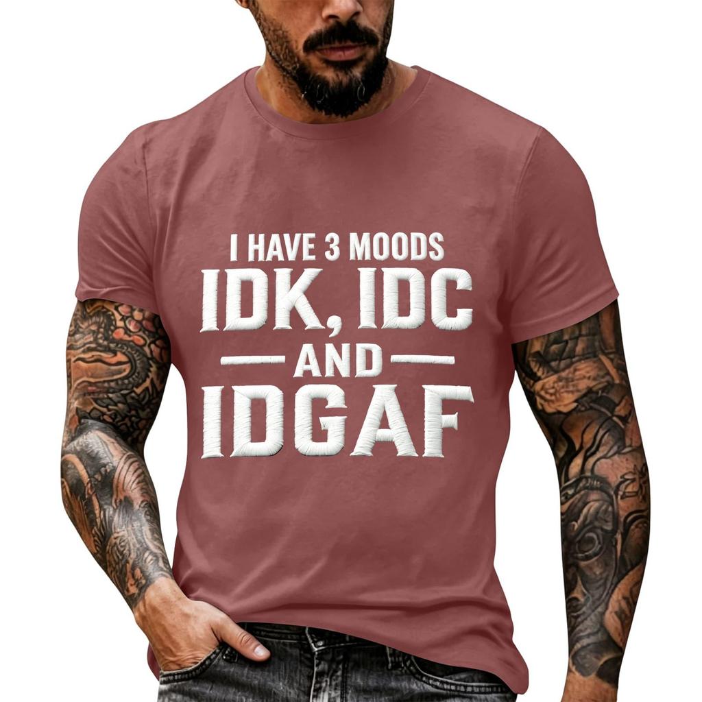 Unisex Funny Casual Neck Short Sleeve T-Shirt