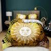 Bohemian Duvet Cover Set Golden Sun Twin Bedding Set Boho Style for Teens Adults Double Queen King Size Polyester Qulit Cover