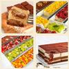 Non-Slip Stainless Steel Long Cake Mold Bakingtray Anti-Scratch Rectangular Tiramisu Cake Base Dly Kitchen Cooking Tool