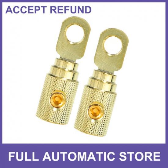 TWO Amp Input Reducer Copper 4 Gauge Car Stereo Audio Gauge Terminal