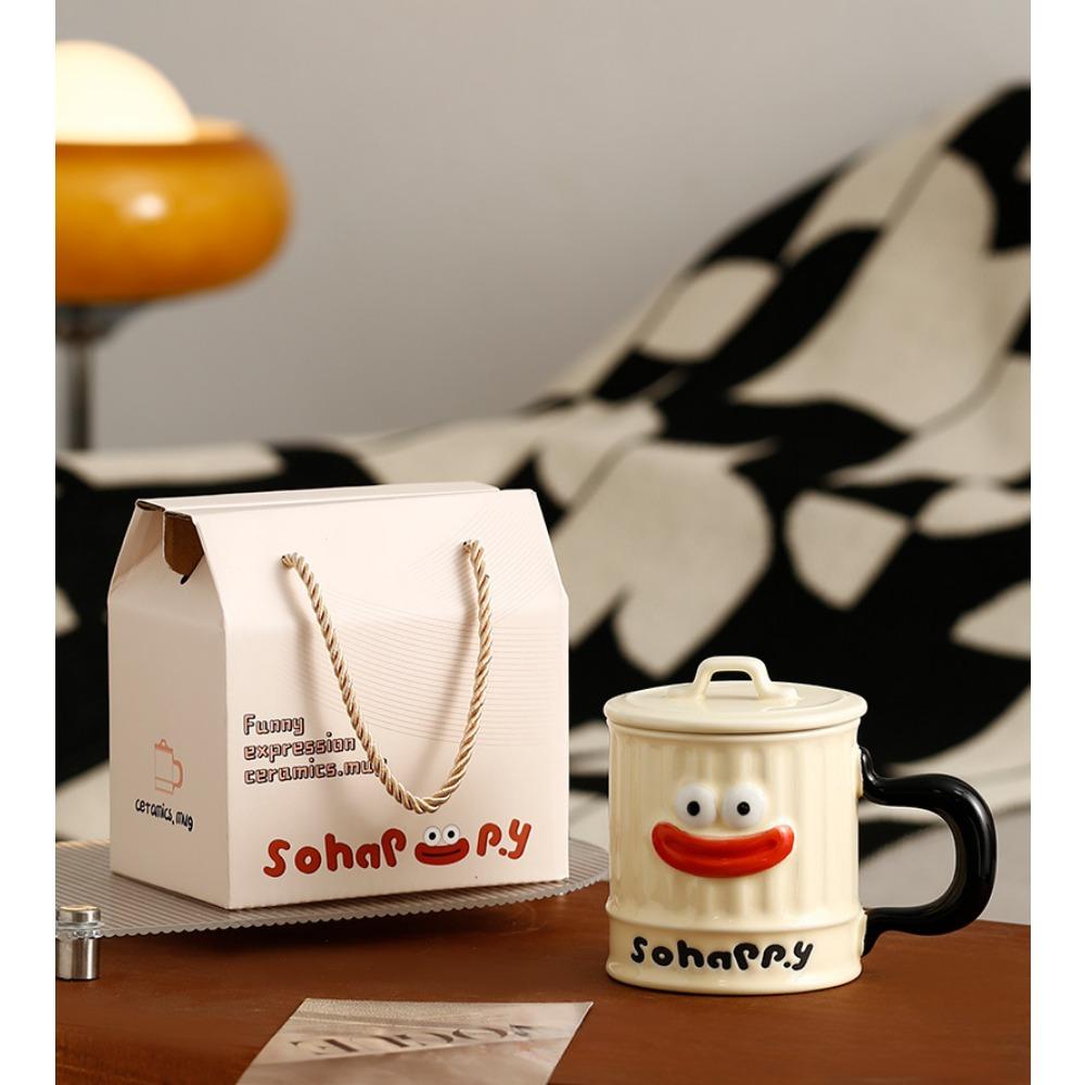 

Креативная забавная кружка с большим ртом, уродливая, милая, индивидуальная чашка, кофейная чашка, подарок на день рождения, сувенир, керамическая чашка для воды 301-400ml