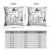 Vintage Paris Black And White Nostalgic Pattern Cojines Throw Pillow Case Cushion Covers Home Sofa Chair Decorative Backpack