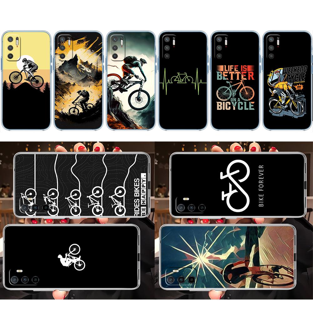 LO28 Cycling Bicycle Soft Shell Transparent Phone Case for Motorola Moto G7 G8 G9 G84 G85 G73 G24 G15 Z2 Play Power Plus