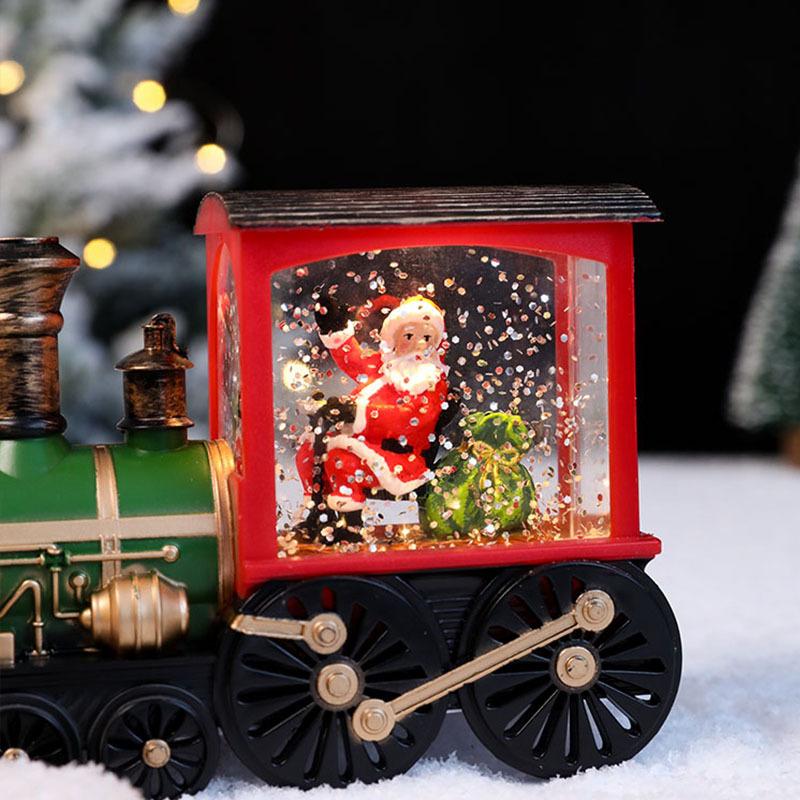 Santa Claus Snowman Christmas Gift Christmas Eve Music Box Train Music Box Crystal Ball Ornaments Table Decoration