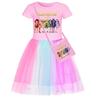 Casual Star Rainbow Lace Dress Casual Girl Comfort Dresses Girls