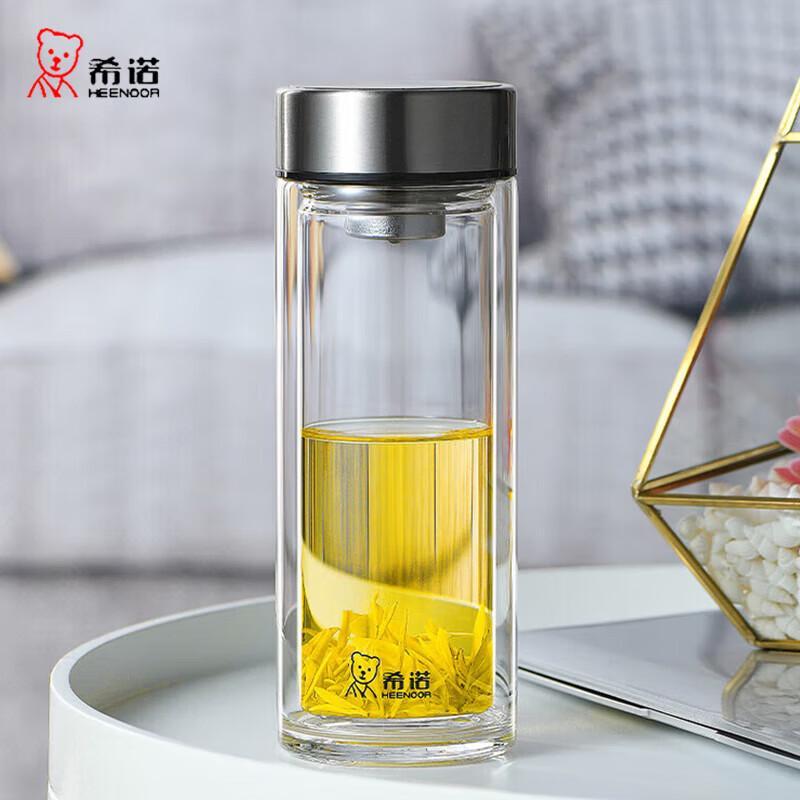 XINO Double-Wall Borosilicate Glass Tumbler with Tea Infuser