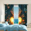 2 Pcs   Versatile Polyester Transparent Curtains for Home Decoration Be Kind To Your Mind for Use In Bedrooms and Living Rooms