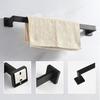 Bathroom Towel Bar Set Black 5-Pieces Bathroom Hardware Set 304 Stainless Steel