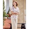 Pastel Mother's Summer Floral Print Two-Piece Set