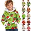 Kids Long Sleeve Christmas Print Hoodie Casual Pullover Top for Holiday Wear