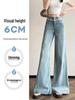 2025 Embroidered Bowknot Wide-Leg Denim Pants for Early Spring