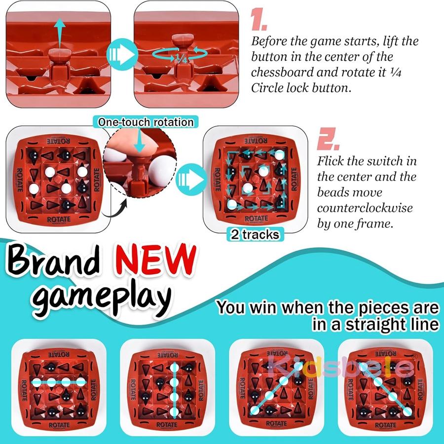 Track Logic Chess Fun Game Table Top Orbital Logic Chess Game Family-Child Intelligence Game 2 Player Strategy Board Games
