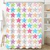 Star Shower Curtain Waterproof Fabric Rainfall Pattern Decorative Bathroom Accessories 3D Print Multicolor Home Decoration Windo