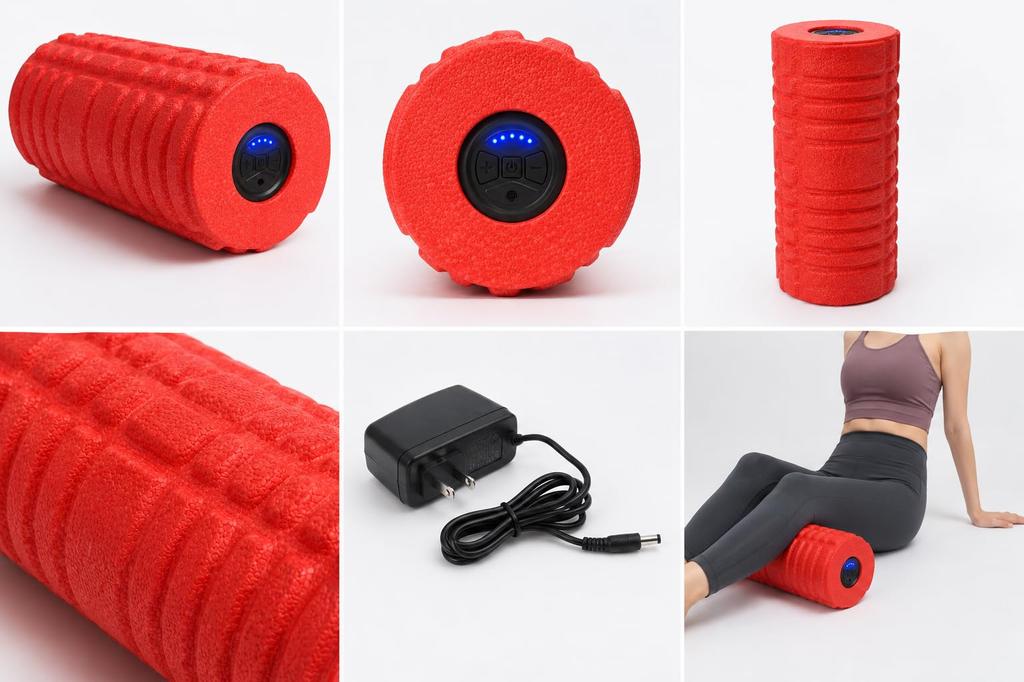 Stretch Roll S Red Vibrating Foam Roller for Myofascial and Training SR-002RD Release, Stretching,