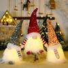 Sparkling Christmas Decoration With Lights Festive Rudolph Plush Doll For Holiday Cheer