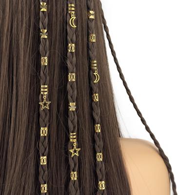 44-Piece Pearl Dreadlock Hair Rings - European & American Ancient Style