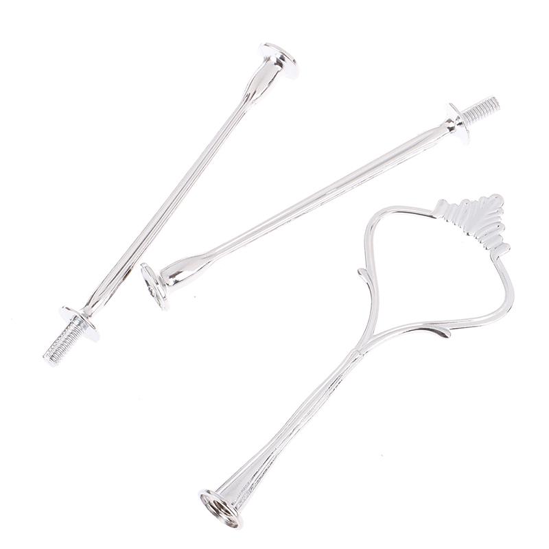 1 sady 3patrový stojánek na dortový talíř Rukojeť s korunkou Kovová svatební párty