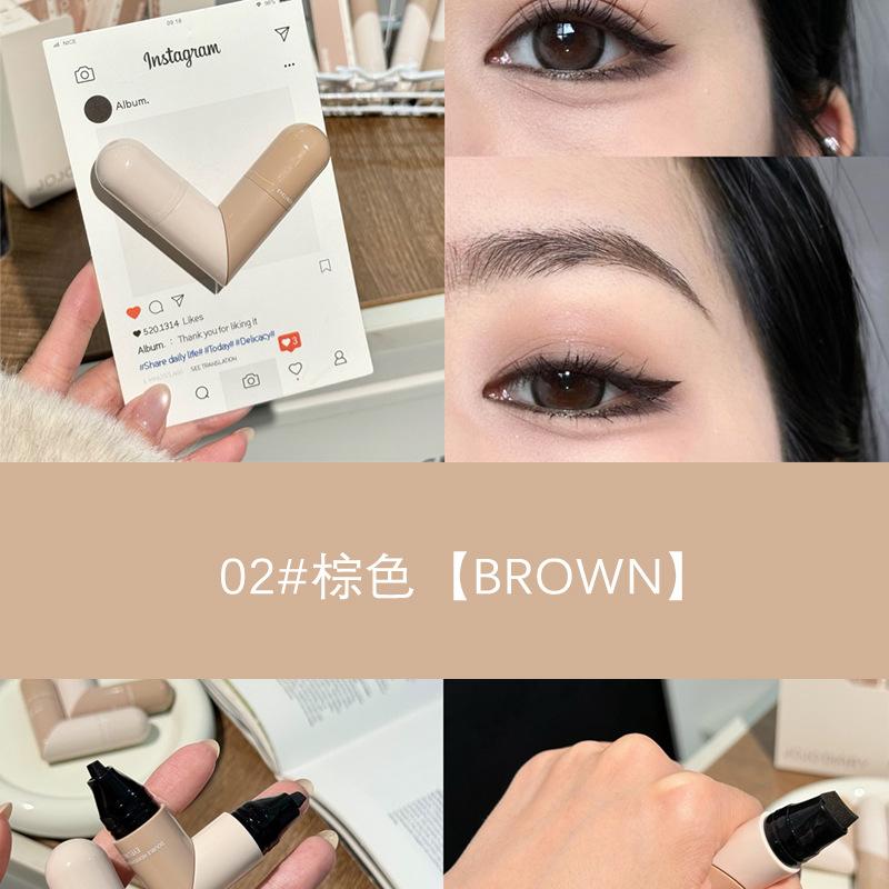 Double Head Rotating Stamp Eyeliner Long Lasting Non Smudge Easy To Color