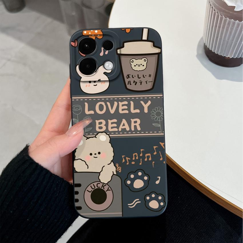 Pro Oppo A5 A5X K13 Realme 9 8 5 7 10 Pro Plus Pouzdro na telefon Vzor roztomilého medvídka Měkký silikon Profesionální protiskluzový ochranný kryt Pro Oppo Kryt