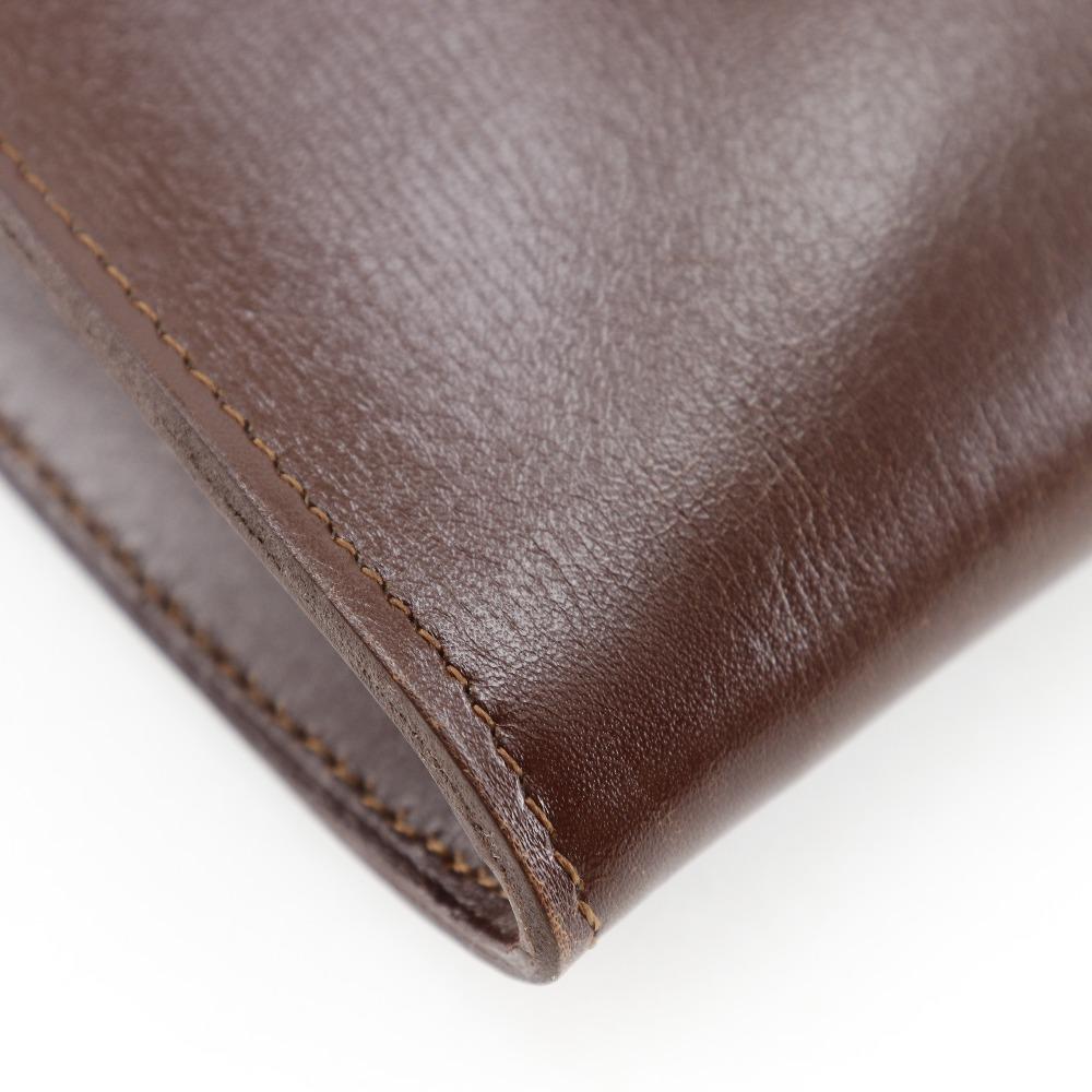 Hermes Omenito Umhängetasche Braun Kalbsleder Unisex Gebraucht