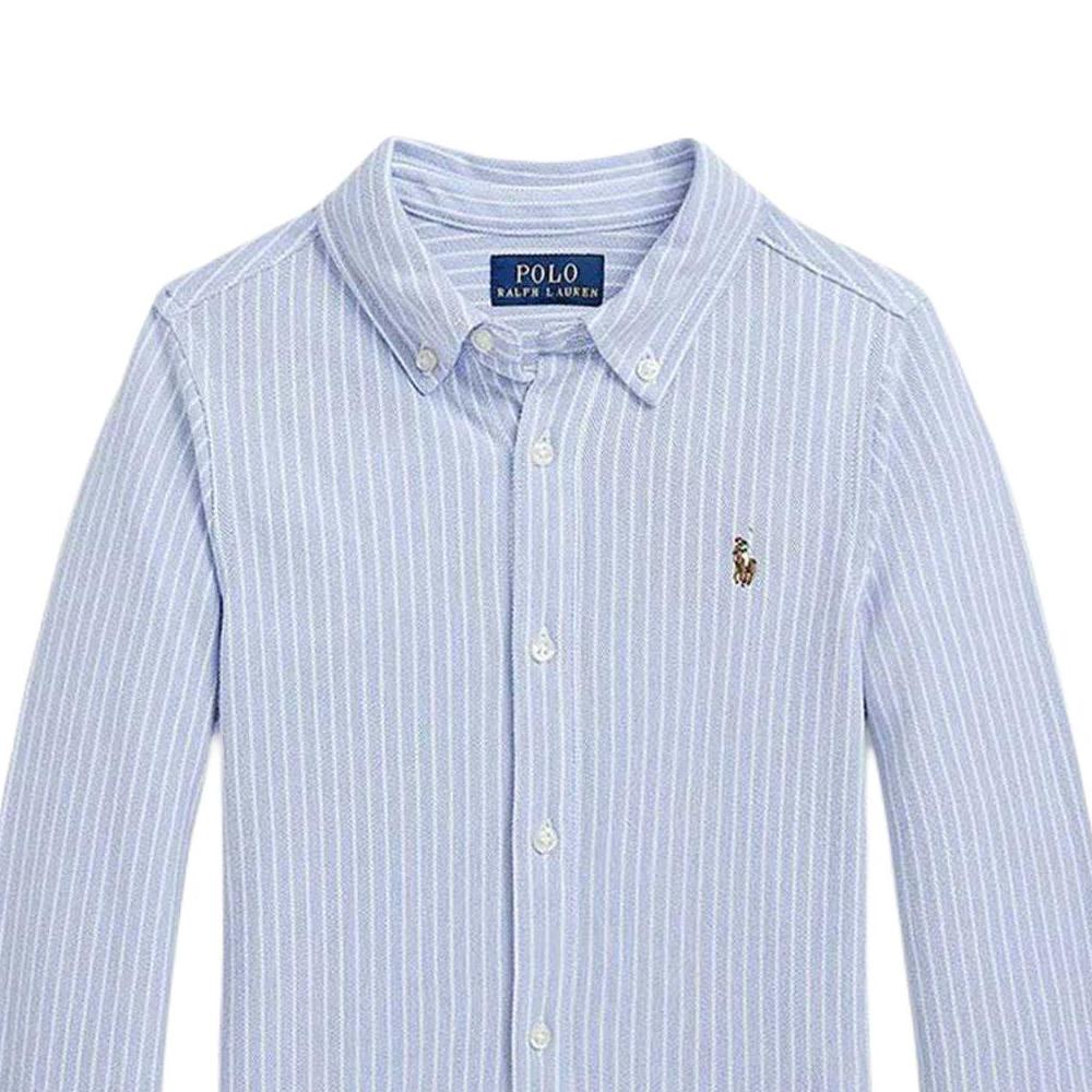Polo Ralph Lauren Striped Long Sleeve Shirt Kids Shirts Light-Blue 322934187-001