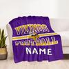 Vikings Football Jersey Personalized Text Blanket Lightweight Customizable Blanket Warmthful Decor for Chair Home Decor Picnics Nap