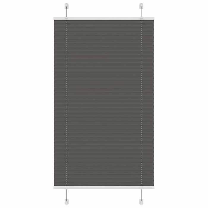 VidaXL Store Plissé Noir 75x100 Cm Largeur Du Tissu 74,4 Cm Polyester, Window Pleated Blind, Accordion Blind, Blind 4015121