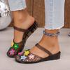 Summer Women Flat Transparent Jelly Sandals Open Toe Crystal Slip On Casual Beach Shoes