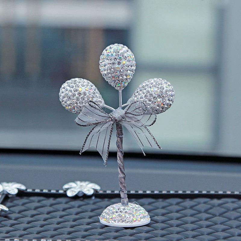 Korean Cute Rhinestone Confession Balloons: Creative Car Interior Ornaments 105mm белый