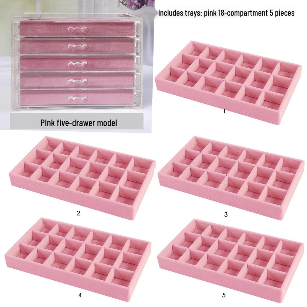 Wielopoziomowe pudełko na biżuterię na kolczyki i małe przedmioty - Przechowywanie i organizacja w domu
