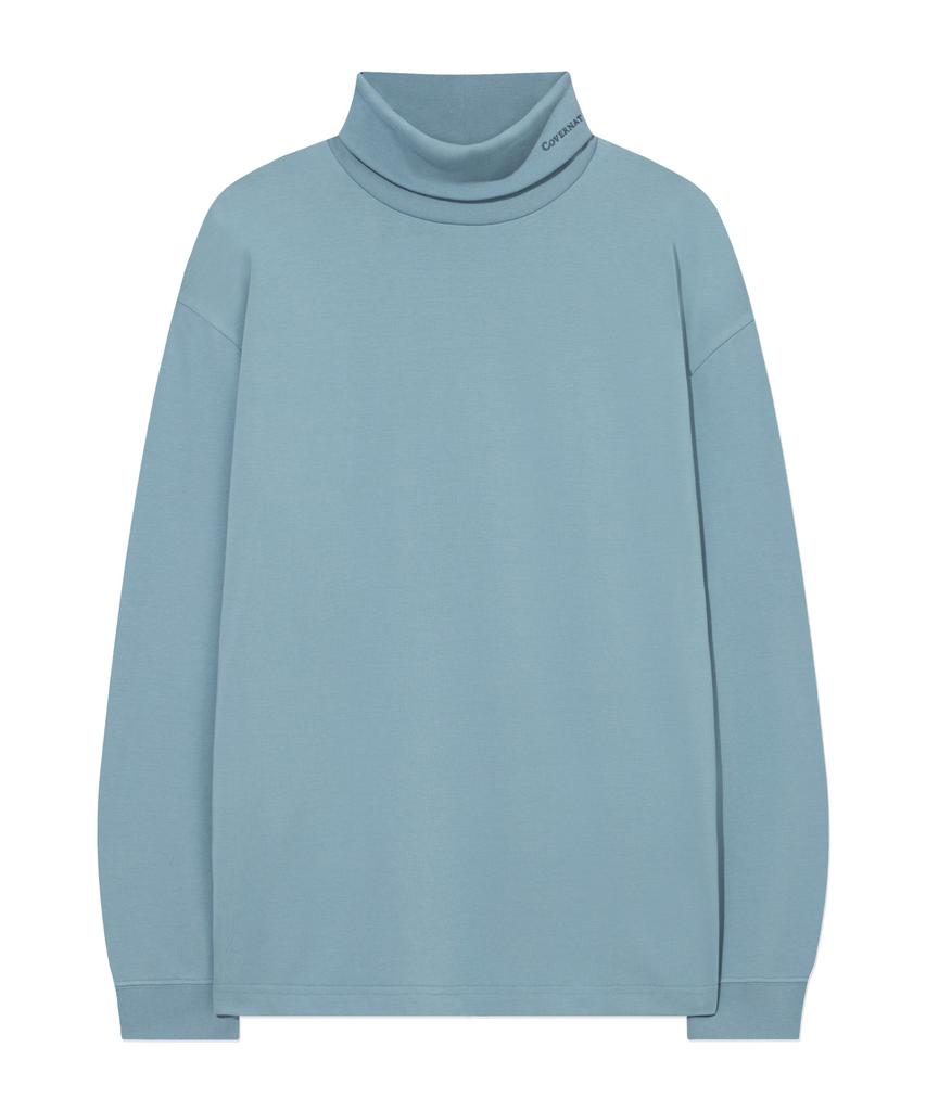 COVERNAT Sorona Layered Turtleneck Long Sleeve Dusty Blue