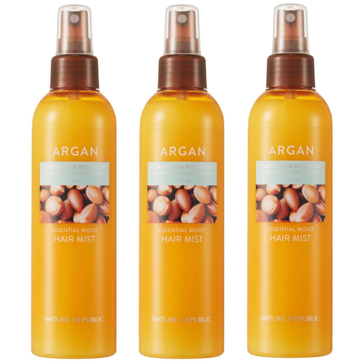 

[Nature Republic] Увлажняющий спрей для волос Argan Essential Moist Hair Mist 220 мл 220ml X 3PCS