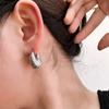 Fashion Cold Wind Niche Design Brass Gold Plated Temperament Wild Metal Winding Horn Sexy Earring Ear Clip